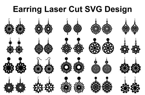 Boho Flower Earring SVG Pack