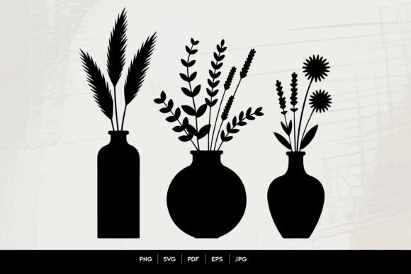 Botanical Vase Silhouette Set