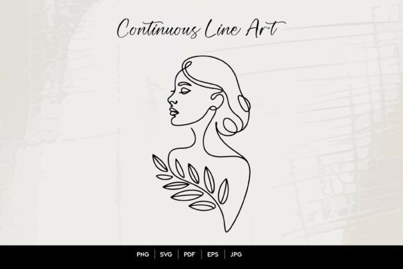 Continuous Line Woman Portrait