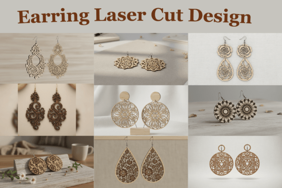 Floral Drop Earring SVGs
