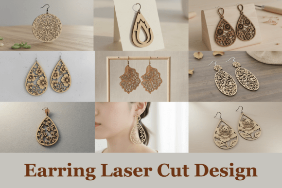 Floral Earring Cut File Pack