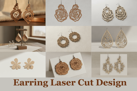 Floral Earring Design Bundle