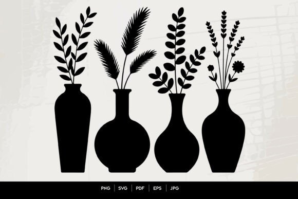 Floral Vase Silhouette Collection
