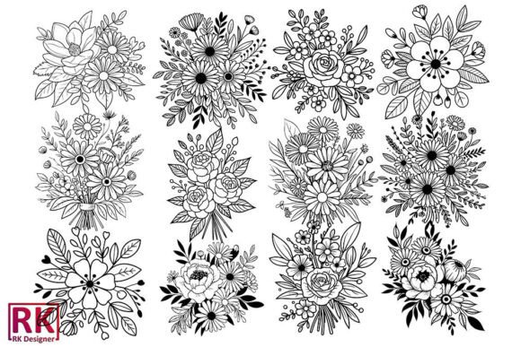 Flower Bouquet SVG Design Bundle