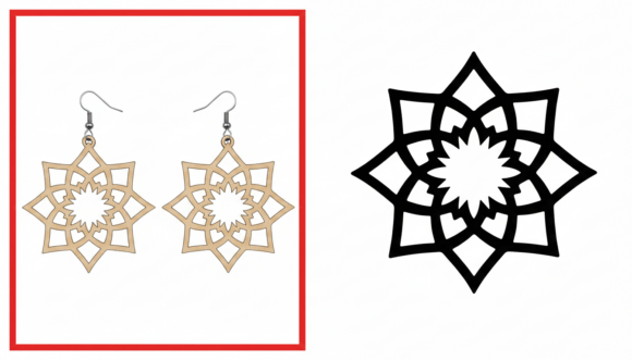 Geometric Floral Mandala Laser Cut