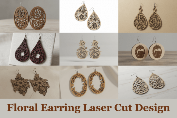 Laser Floral Jewelry Files