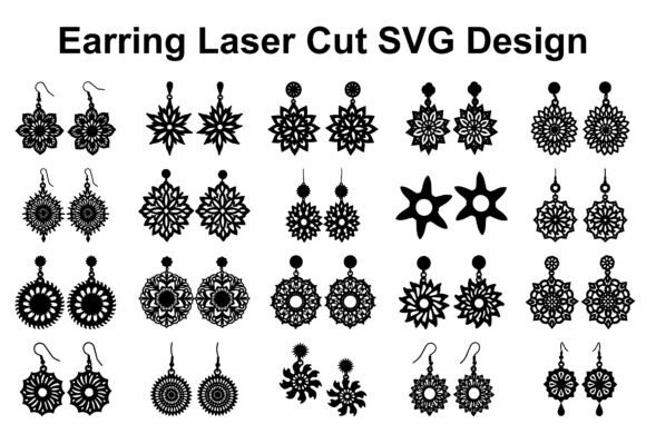 Mandala Earring SVG Collection