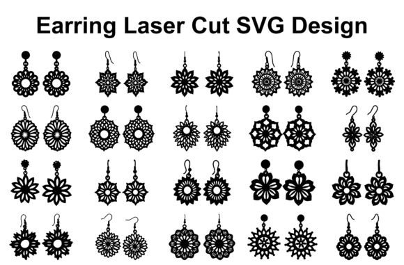 Mandala Earrings SVG Pack