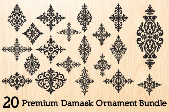 Premium Damask Ornament Bundle
