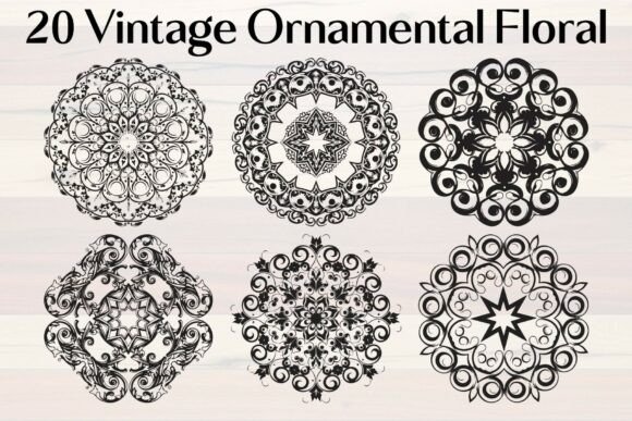 Vintage Ornamental Floral Mandala